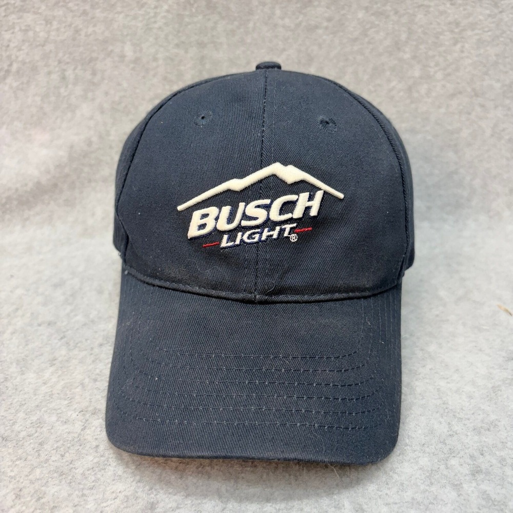 K-Products Busch Light Beer Adjustable OSFM Navy Blue Embroidered Hat - Picture 2 of 9